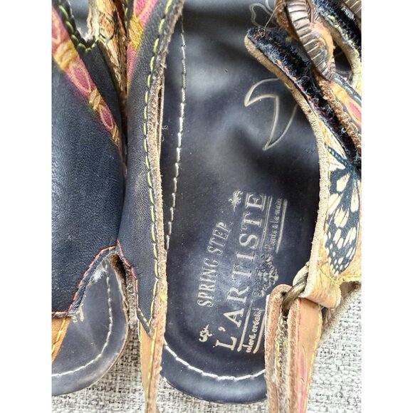 L'ARTISTE Spring Step Butterflies Leather Sandals EU 36 US 5.5-6 Eclectic Artsy - Picture 12 of 12